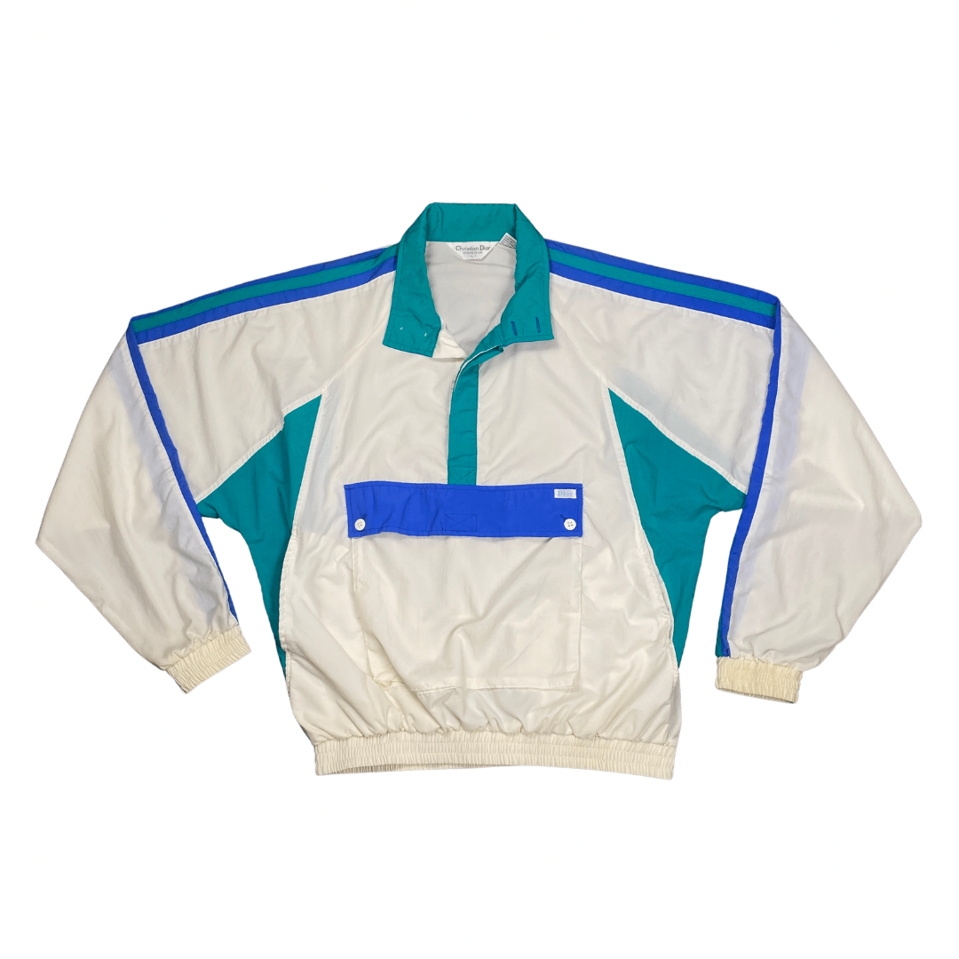 VINTAGE CHRISTIAN DIOR MONSIEUR HALF ZIP WINDBREAKER