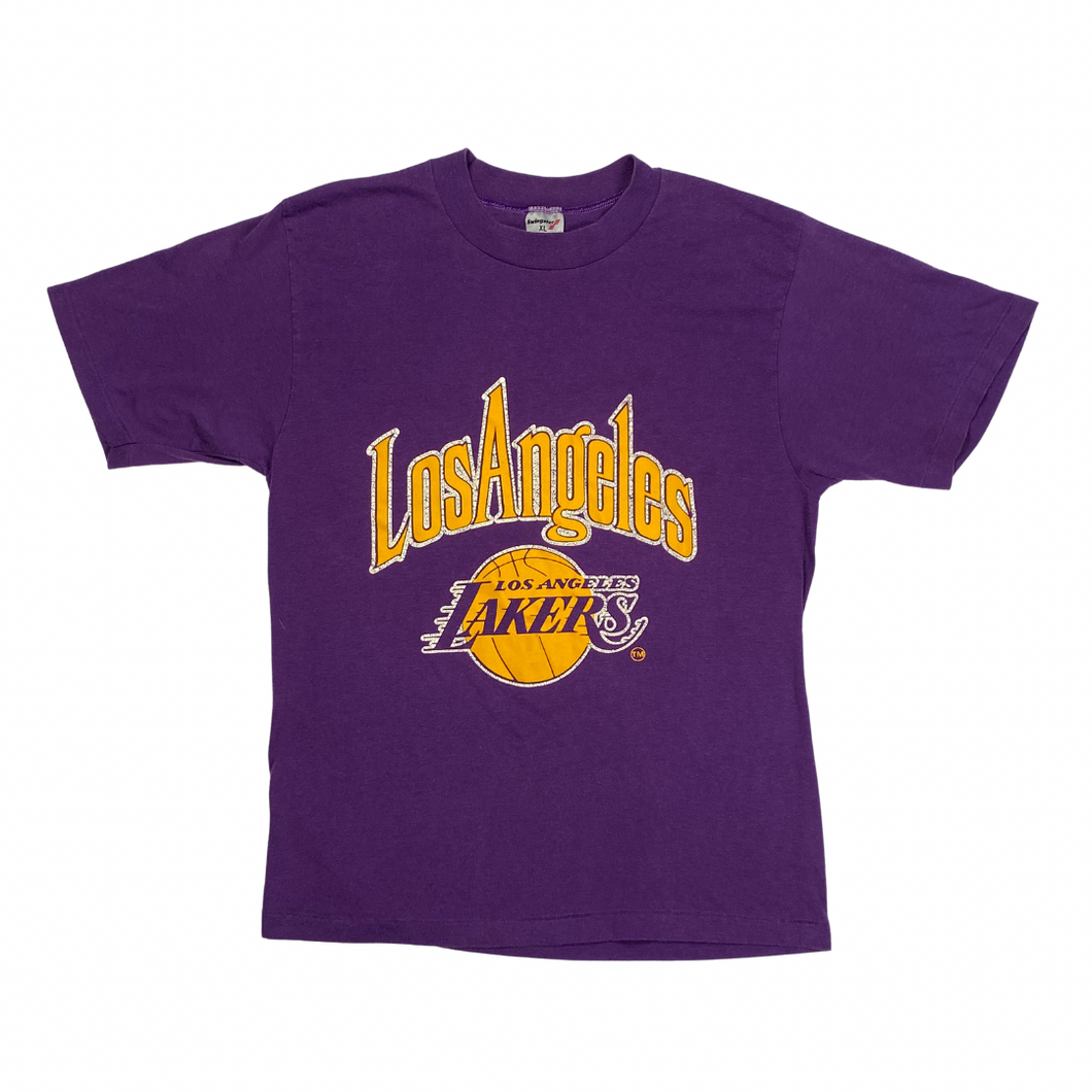 VINTAGE 1980’S SS LOS ANGELES LAKERS NBA GRAPHIC TEE