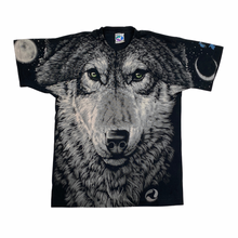 Load image into Gallery viewer, VINTAGE 1995 LIQUID BLUE SS AOP WOLF GRAPHIC TEE
