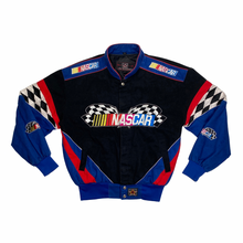 Load image into Gallery viewer, VINTAGE JEFF HAMILTON NASCAR BUTTON UP RACING JACKET
