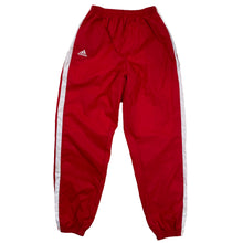 Load image into Gallery viewer, RED ADIDAS WINDBREAKER TRACK PANTS
