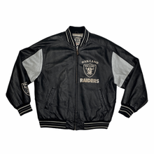 Load image into Gallery viewer, VINTAGE OAKLAND RAIDERS NFL FULL-ZIP LEATHER JACKET
