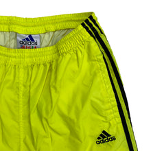 Load image into Gallery viewer, NEON YELLOW ADIDAS WINDBREAKER TRACK PANTS
