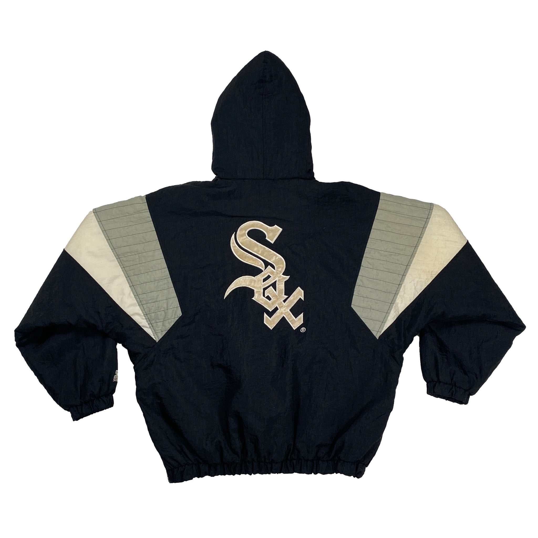 VINTAGE CHICAGO WHITE SOX MLB HEAVY HOODED STARTER JACKET