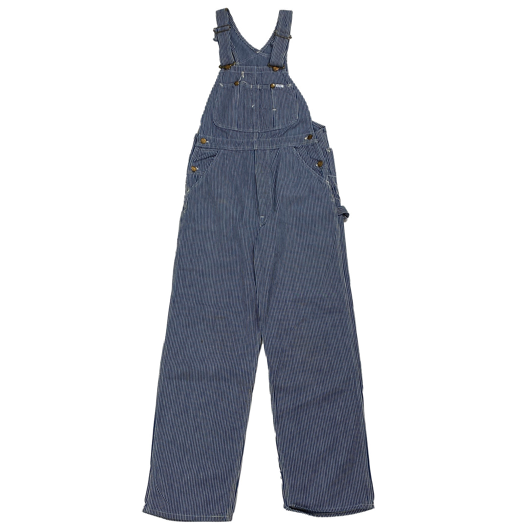 VINTAGE LEE STRIPED CONDUCTOR OVERALLS