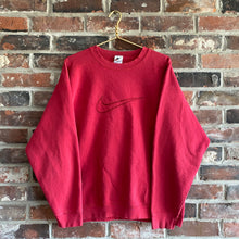 Load image into Gallery viewer, VINTAGE 1990&#39;S NIKE LARGE SWOOSH RED EMBROIDERED CREWNECK
