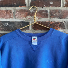 Load image into Gallery viewer, VINTAGE 1990&#39;S NIKE LIGHT BLUE EMBROIDERED CREWNECK
