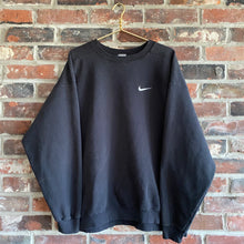 Load image into Gallery viewer, VINTAGE 1990&#39;S NIKE BLACK EMBROIDERED CREWNECK
