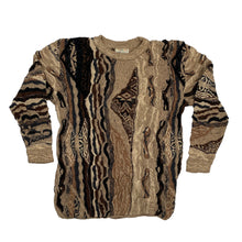 Load image into Gallery viewer, VINTAGE COOGI CLASSIC BROWN/TAN/BEIGE KNIT CREWNECK
