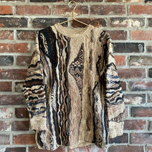 Load image into Gallery viewer, VINTAGE COOGI CLASSIC BROWN/TAN/BEIGE KNIT CREWNECK
