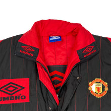 Load image into Gallery viewer, VINTAGE UMBRO MANCHESTER UNITED FOOTBALL EMBROIDERED FULL-ZIP PARKA
