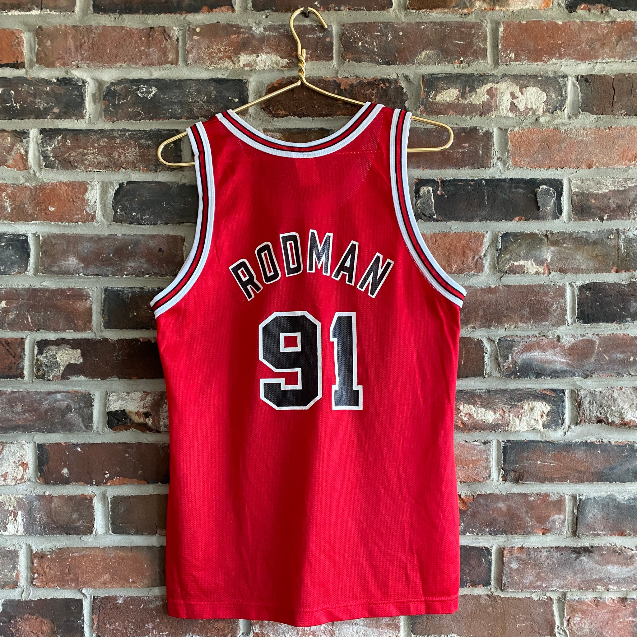 Vintage Chicago Bulls Dennis Rodman #91 Champion Basketball Jersey