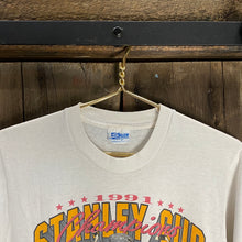 Load image into Gallery viewer, 1991 PITTSBURGH PENGUINS NHL STANLEY CUP CHAMPS SS TEE
