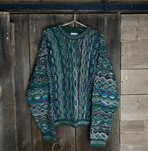 Load image into Gallery viewer, VINTAGE COOGI GREEN/MULTICOLOUR KNIT CREWNECK

