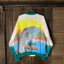 Load image into Gallery viewer, VINTAGE 1990’S MIAMI DOLPHINS CHALK LINE NFL BOMBER JACKET
